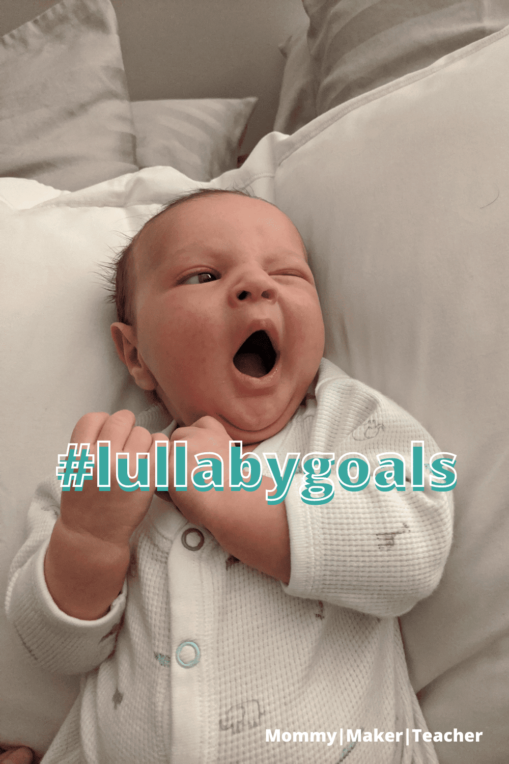 Baby yawning.  #lullabygoals. 