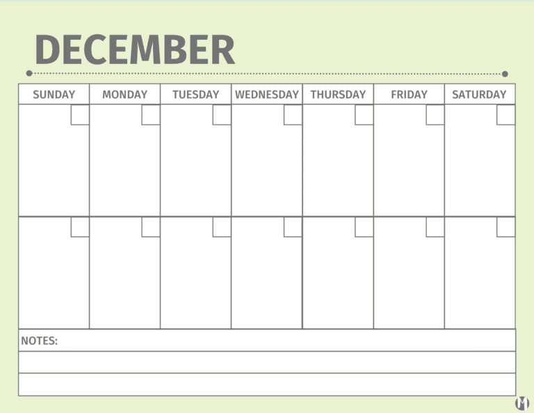 Free Printable 2 Week Calendar Template (PDF Download) - Mommy Maker ...