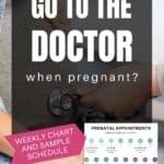 how often do you go to the doctor when pregnant weekly chart