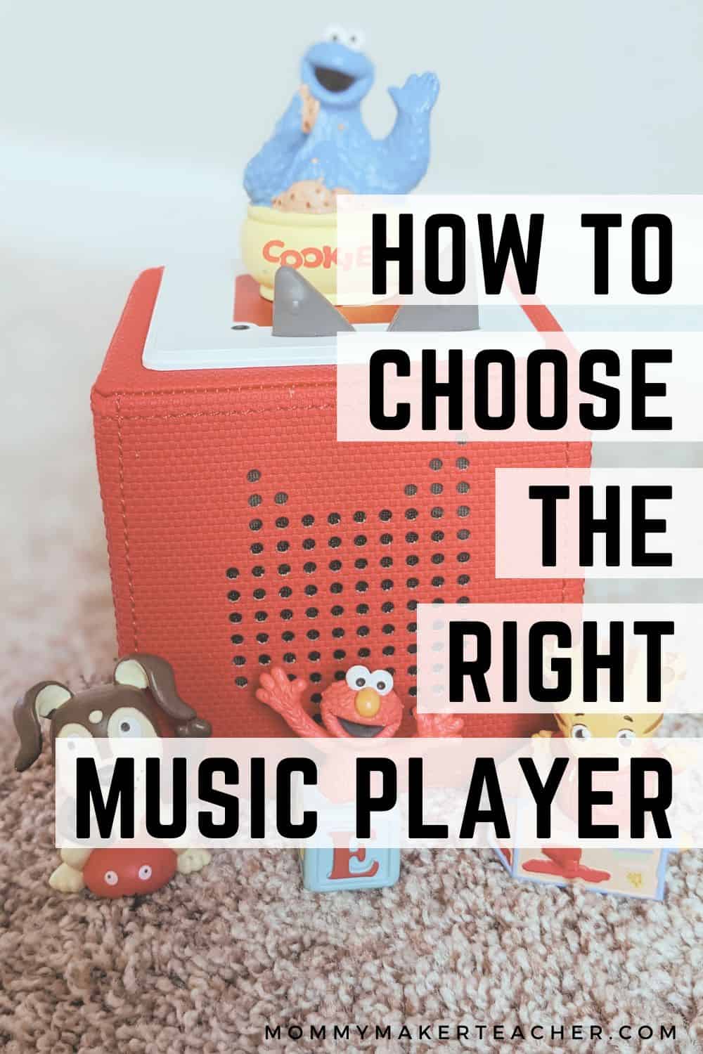 Cookie Monster character on Tonies music box. How to choose the right music player. Mommymakerteacher.com