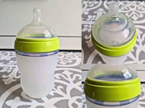 Comotomo baby bottle and nipple for breastfed babies