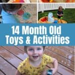 14 Month Old Toys and Activities. A child doing various activities with toys.