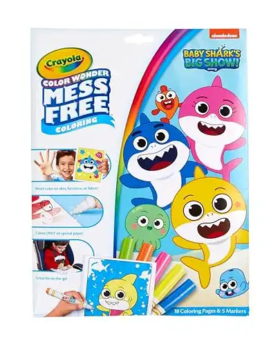 Crayola Baby Shark Color Wonder Pages