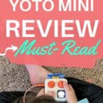 Four year old listening to Yoto Mini. Yoto Mini Review: Must-Read.