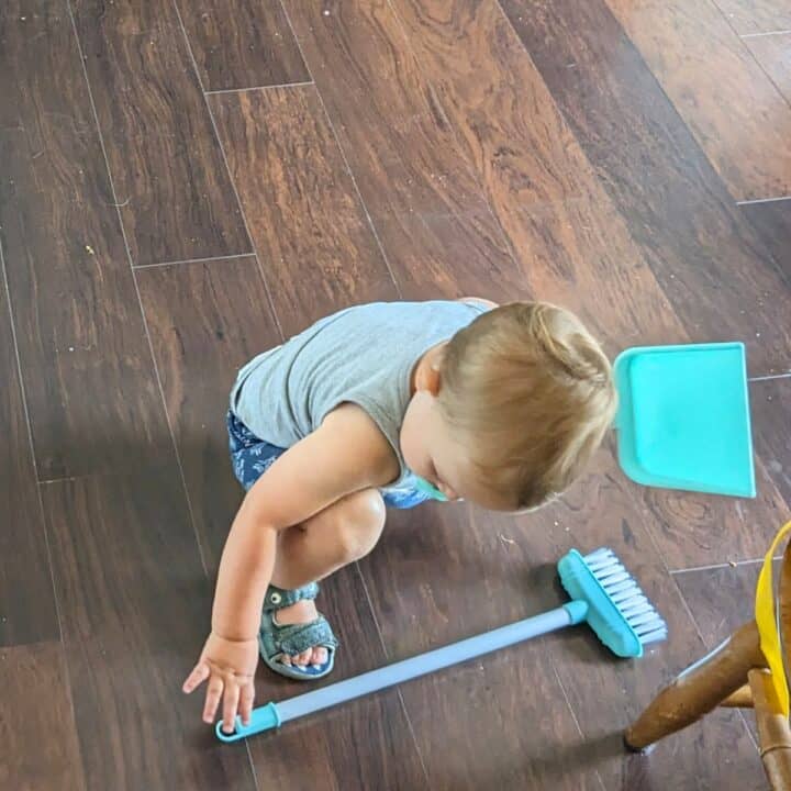 2 year old sweeping